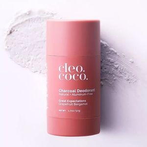 SALE cleo+coco. Natural Charcoal  Deodorant Aluminum Free Grapefruit Bergamot